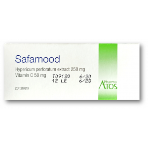 SAFAMOOD ( HYPERICUM PERFORATUM EXTRACT 250 MG + VITAMIN C 50 MG ) 20 FILM-COATED TABLETS